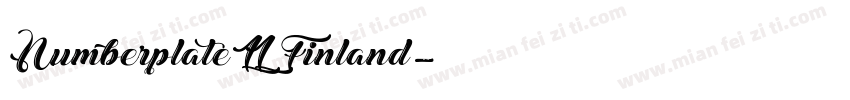 Numberplate LL Finland字体转换
